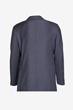 %100 Yün Slim Fit Mono Yaka Takım Elbise - Lacivert (görsel 10)