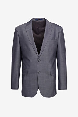 Yünlü Regular Fit Mono Yaka Takım Elbise - Gri (görsel 6)