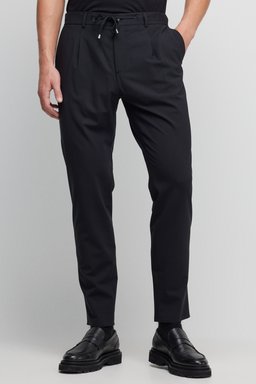 %100 Yün Slim Fit Mono Yaka Takım Elbise - Siyah (görsel 5)