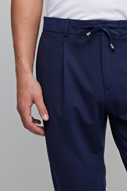 %100 Yün Slim Fit Mono Yaka Takım Elbise - Lacivert (görsel 5)
