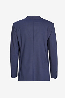 %100 Yün Slim Fit Mono Yaka Takım Elbise - Lacivert (görsel 10)