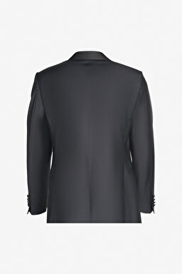 Yünlü Slim Fit Şal Yaka Smokin - Siyah (görsel 9)