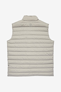 Dik Yaka Standart Fit Normal Kesim Cepli Yelek - Gri (görsel 10)
