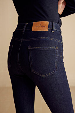 Push-Up Skinny Denim Pantolon - Lacivert (görsel 6)