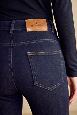 Push-Up Skinny Denim Pantolon - Lacivert (görsel 14)