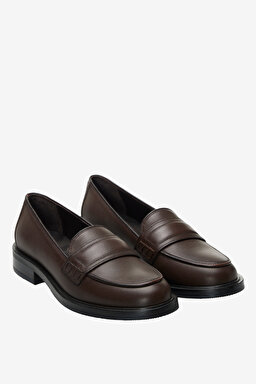 100% Deri Loafer - Kahverengi (görsel 2)