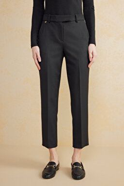 Regular Fit Basic Kadın Pantolon - Siyah (görsel 3)