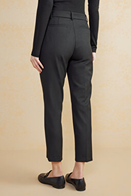 Regular Fit Basic Kadın Pantolon - Siyah (görsel 4)