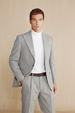 Slim Fit Erkek Ceket - Gri