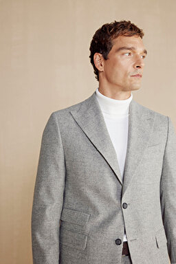Slim Fit Erkek Ceket - Gri (görsel 4)