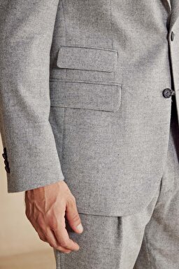 Slim Fit Erkek Ceket - Gri (görsel 5)