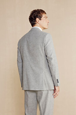 Slim Fit Erkek Ceket - Gri (görsel 6)