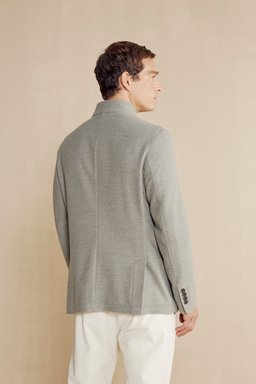 Yün Dik Yakalı Regular Fit Erkek Ceket - Su Yeşili (görsel 4)