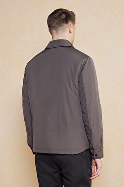 Çift Cepli Çıtçıtlı Mont - Gri (görsel 4)