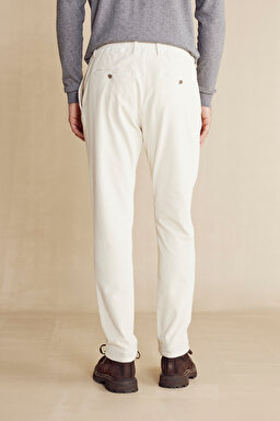 Kadife Jogger Erkek Pantolon - Ekru (görsel 3)