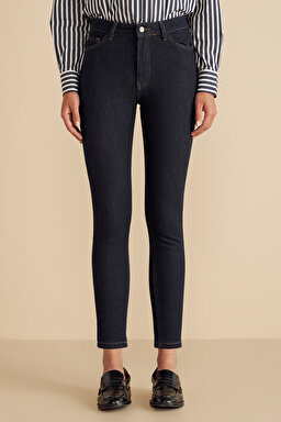 Pamuk Karışımlı Push-Up Skinny Denim Pantolon - Lacivert (görsel 3)