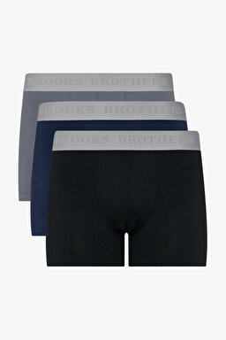 3'lü Paket Trunk Boxer Seti - Siyah-Lacivert-Gri
