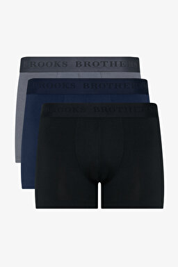 3'lü Paket Modal Trunk Boxer Seti - Siyah-Lacivert-Gri