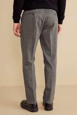 İçten Bağcıklı Yan Beli Lastikli Örme Jogger - Gri (görsel 4)