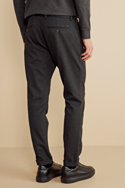 Örme Kordonlu Jogger Pantolon - Antrasit (görsel 4)
