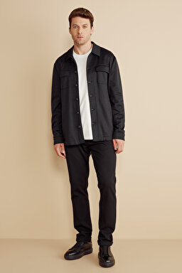 Örme Kordonlu Jogger Pantolon - Siyah (görsel 2)