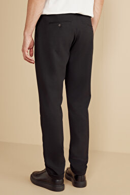 Örme Kordonlu Jogger Pantolon - Siyah (görsel 4)