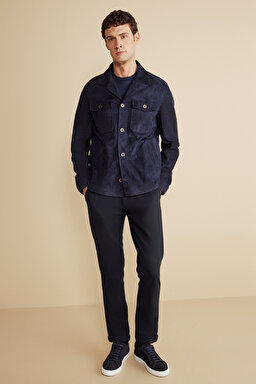 Örme Kordonlu Jogger Pantolon - Lacivert