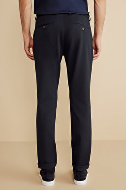 Örme Kordonlu Jogger Pantolon - Lacivert (görsel 4)