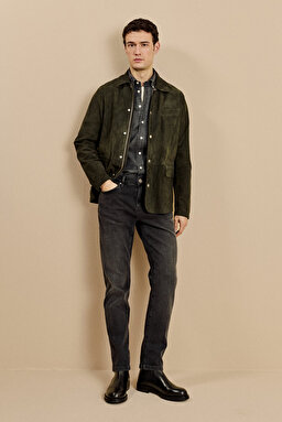 Slim Fit Normal Paça 5 Cepli Denim Pantolon - Antrasit