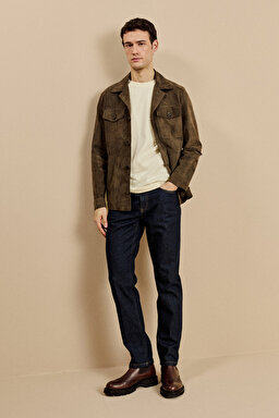 Normal Bel Slim Fit 5 Cepli Denim Pantolon - Lacivert