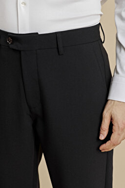 Düz Paça Cep Detaylı Klasik Pantolon - Siyah (görsel 4)