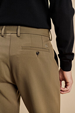 Düz Paça Cep Detaylı Klasik Pantolon - Vizon (görsel 6)