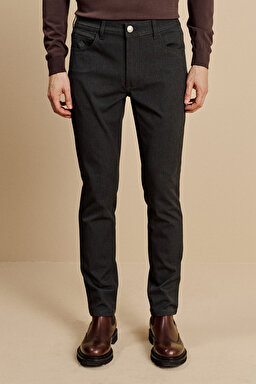 Slim Fit Normal Bel 5 Cepli Performans Pantolon - Antrasit (görsel 3)