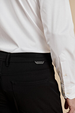 Slim Fit Normal Bel 5 Cepli Performans Pantolon - Siyah (görsel 6)