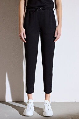 Scuba Sandy Cepli Sweatpant - Siyah-Ekru (görsel 4)