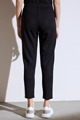 Scuba Sandy Cepli Sweatpant - Siyah-Ekru (görsel 7)