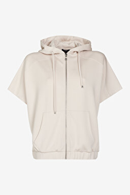Kapüşonlu Sweatshirt - Taş (görsel 9)