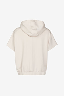 Kapüşonlu Sweatshirt - Taş (görsel 10)