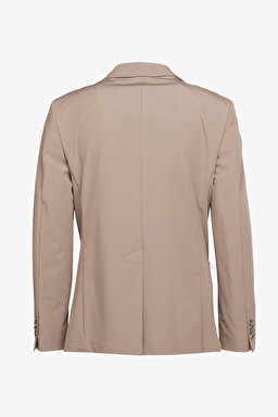 Slim Fit Dar Kesim Mono Yaka Cepli Performans Ceket - Camel (görsel 10)