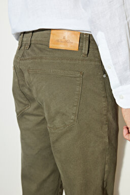Regular Fit Geniş Kesim Cepli Pantolon - Haki (görsel 3)