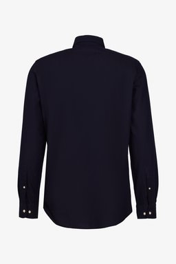 Slim Fit Dar Kesim Klasik Yaka Denim Gömlek - Lacivert (görsel 9)