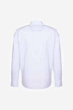 Ütü Gerektirmeyen Regular Fit Geniş Kesim Düğmeli Yaka Non- Iron Gömlek - Mavi (görsel 2)