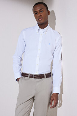 Ütü Gerektirmeyen Non-Iron Gömlek - Beyaz