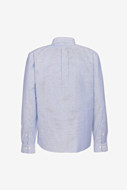 Ütü Gerektirmeyen Slim Fit Dar Kesim Pamuklu Non-Iron Gömlek - Lacivert (görsel 6)
