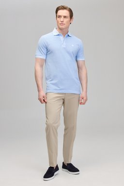 Polo Yaka Tişört - Açık Mavi (görsel 3)