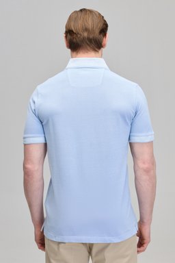 Polo Yaka Tişört - Açık Mavi (görsel 5)