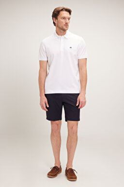 Likralı Pike Polo Tişört - Beyaz (görsel 2)