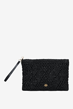 Rafya Clutch - Siyah