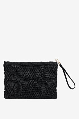 Rafya Clutch - Siyah (görsel 2)