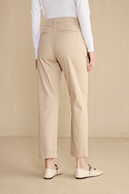 Dikme Logo Detaylı Basic Duble Paça Pantolon - Bej (görsel 11)